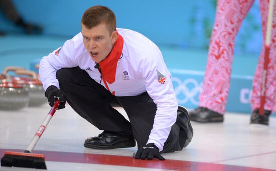 2014 Winter Olympics. Curling. Men. Day One