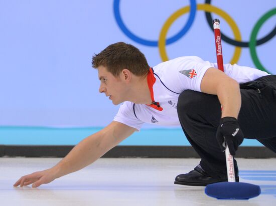 2014 Winter Olympics. Curling. Men. Day One