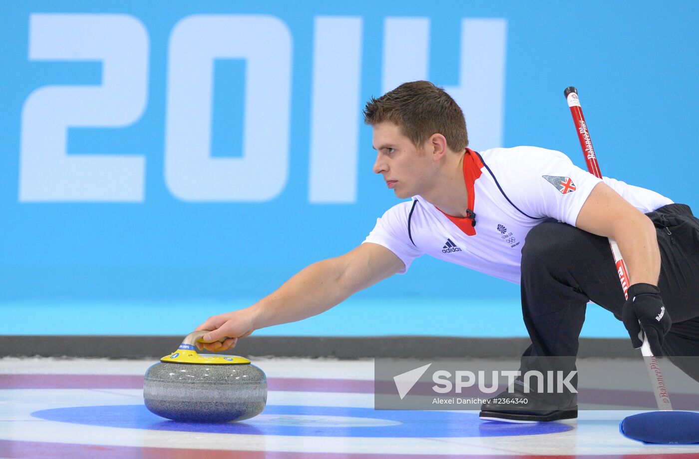 2014 Winter Olympics. Curling. Men. Day One