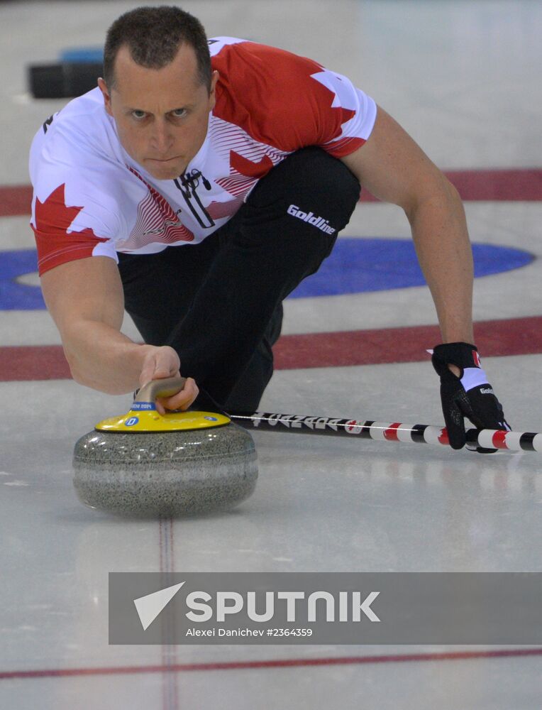 2014 Winter Olympics. Curling. Men. Day One