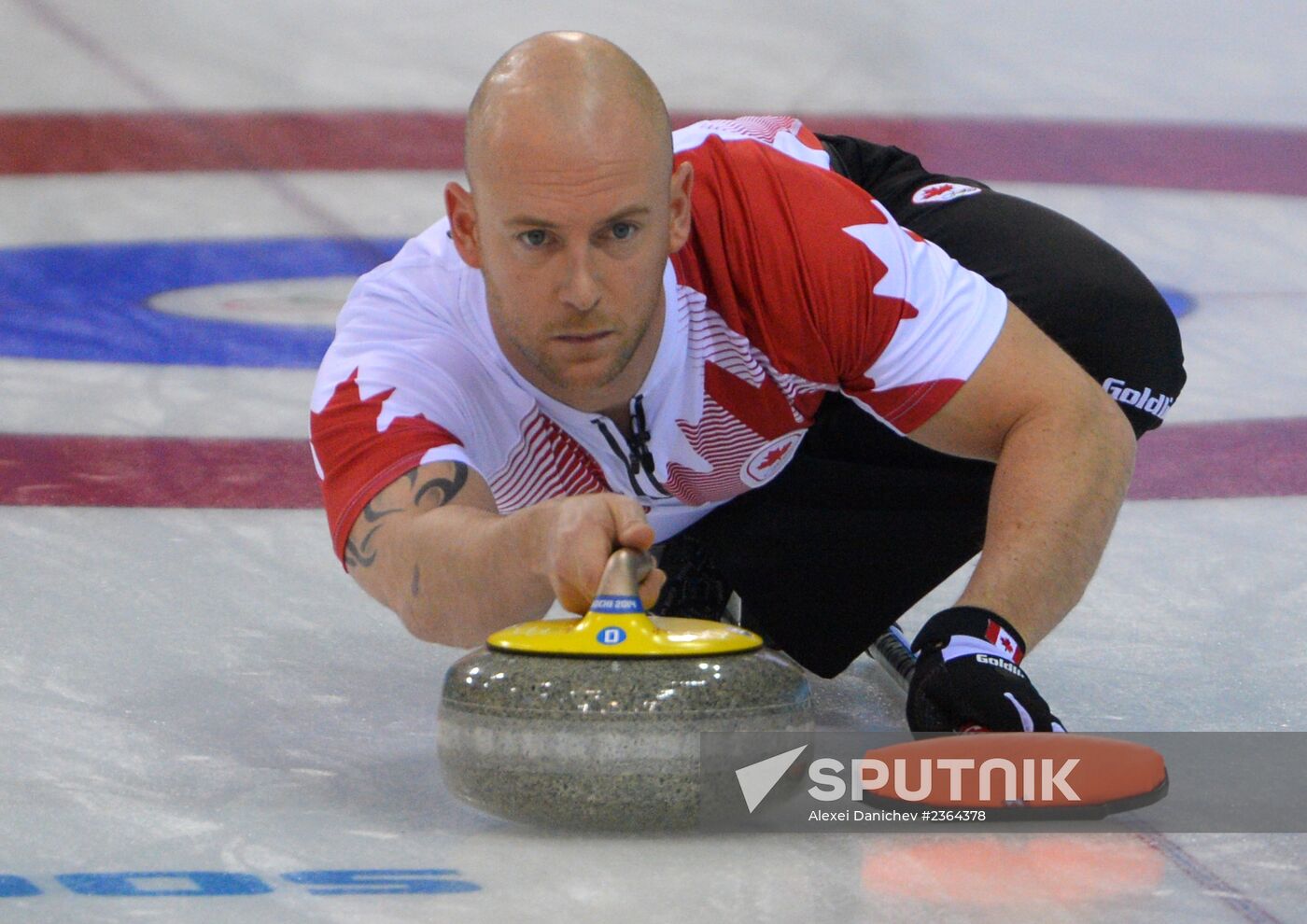 2014 Winter Olympics. Curling. Men. Day One