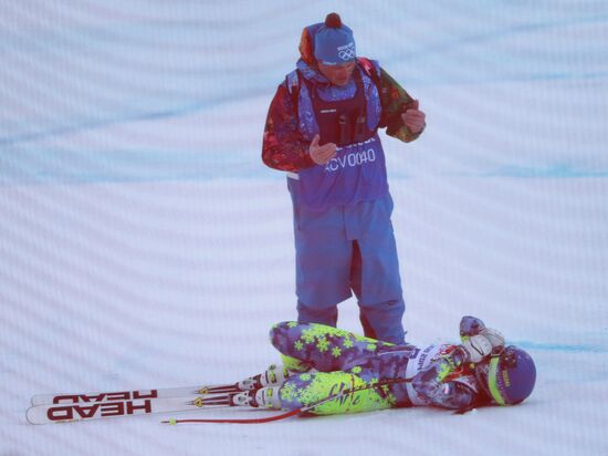 2014 Winter Olympics. Alpine skiing. Women. Super combined