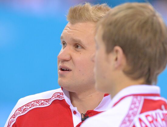2014 Winter Olympics. Curling. Men. Day One
