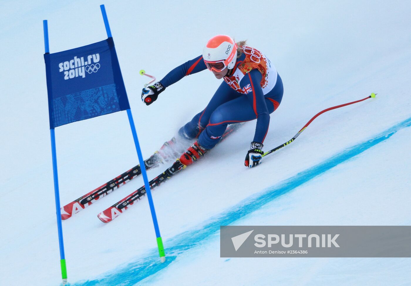 2014 Winter Olympics. Alpine skiing. Women. Super combined