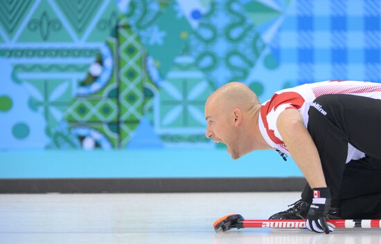 2014 Winter Olympics. Curling. Men. Day One