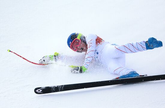 2014 Winter Olympics. Alpine skiing. Women. Super combined