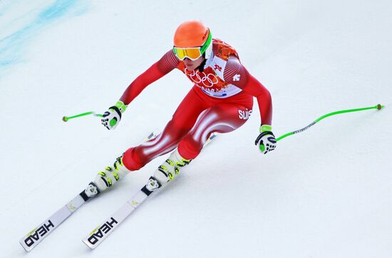 2014 Winter Olympics. Alpine skiing. Women. Super combined