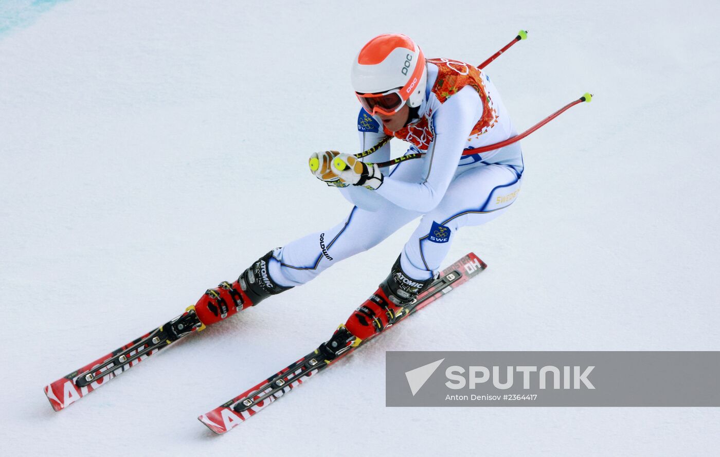 2014 Winter Olympics. Alpine skiing. Women. Super combined