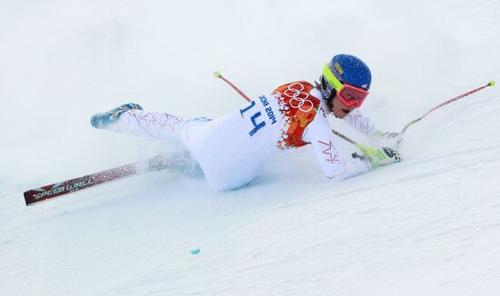 2014 Winter Olympics. Alpine skiing. Women. Super combined
