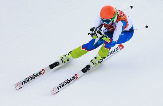 2014 Winter Olympics. Alpine skiing. Women. Super combined