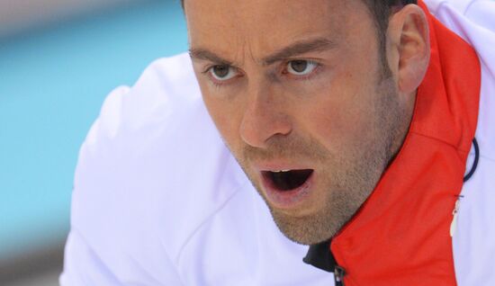 2014 Winter Olympics. Curling. Men. Day One