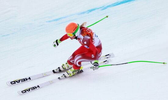 2014 Winter Olympics. Alpine skiing. Women. Super combined