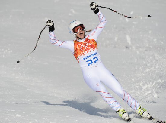 2014 Winter Olympics. Alpine skiing. Women. Super combined