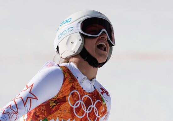 2014 Winter Olympics. Alpine skiing. Women. Super combined