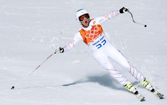 2014 Winter Olympics. Alpine skiing. Women. Super combined