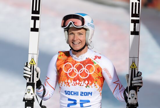 2014 Winter Olympics. Alpine skiing. Women. Super combined