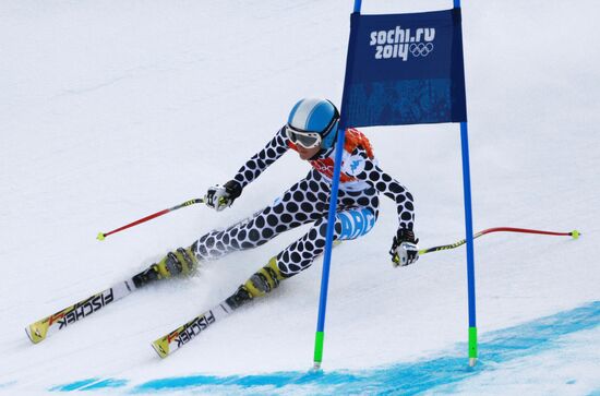2014 Winter Olympics. Alpine skiing. Women. Super combined