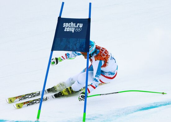 2014 Winter Olympics. Alpine skiing. Women. Super combined