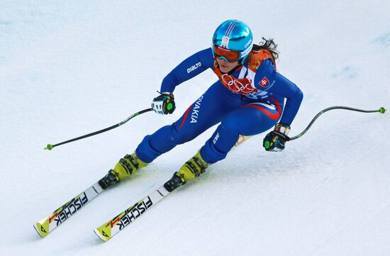 2014 Winter Olympics. Alpine skiing. Women. Super combined