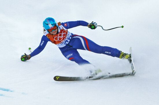2014 Winter Olympics. Alpine skiing. Women. Super combined
