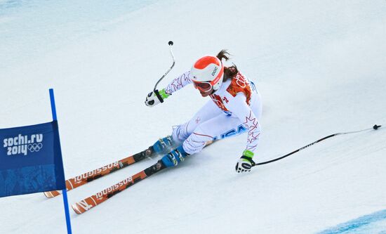 2014 Winter Olympics. Alpine skiing. Women. Super combined
