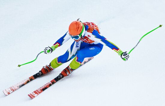 2014 Winter Olympics. Alpine skiing. Women. Super combined