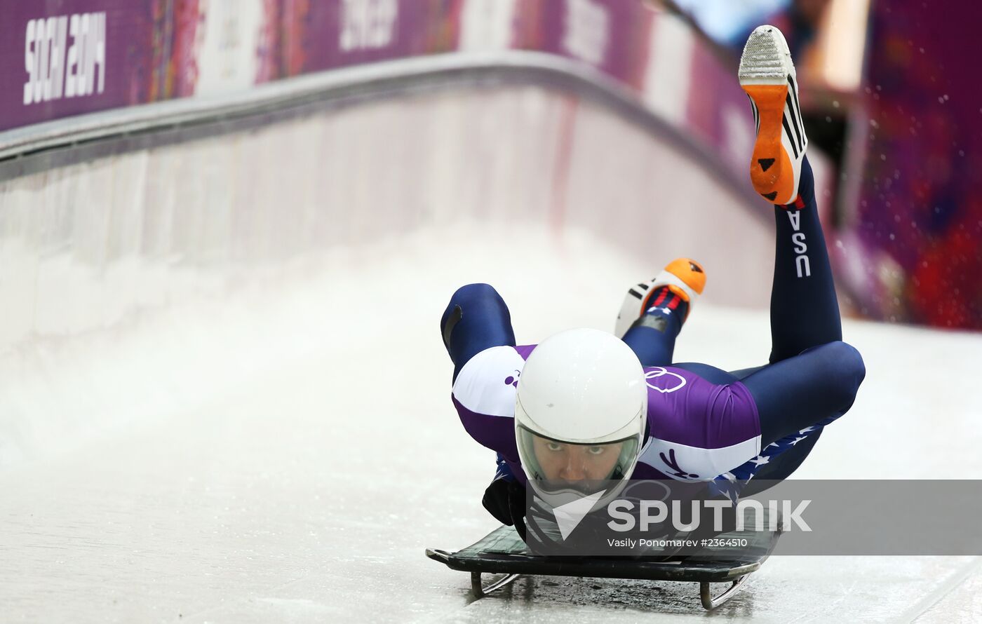 2014 Winter Olympics. Skeleton. Training sessions
