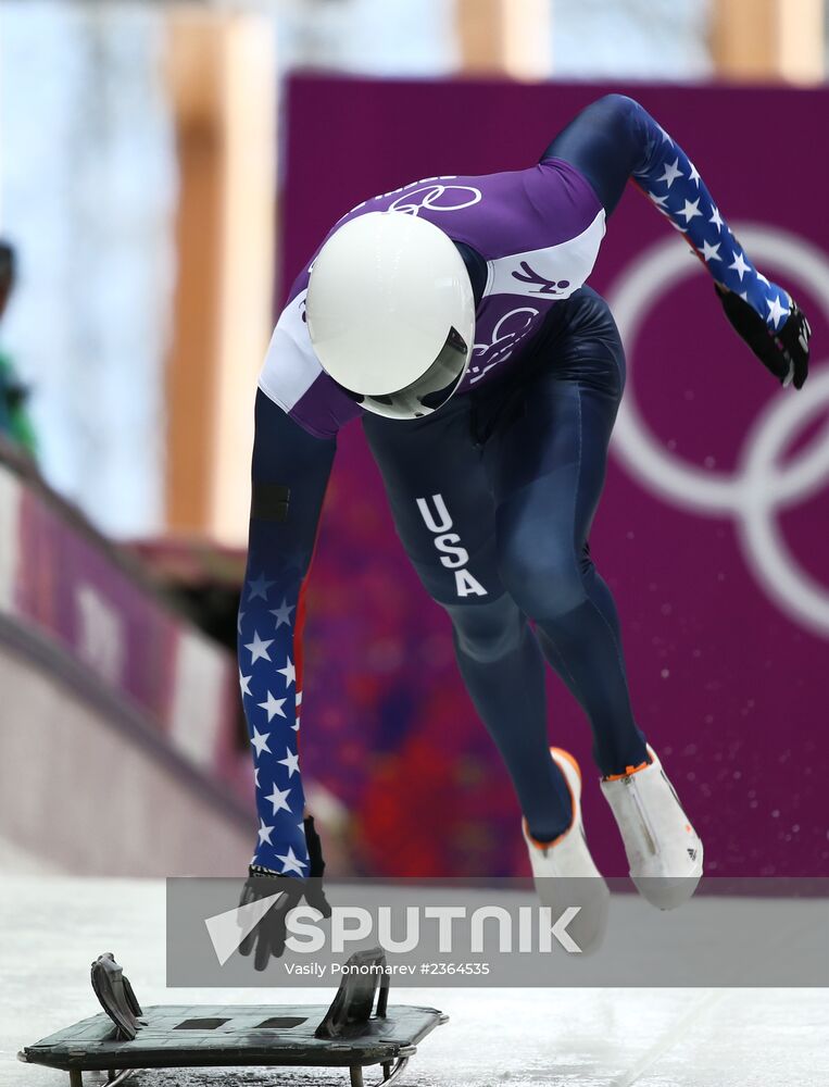 2014 Winter Olympics. Skeleton. Training sessions