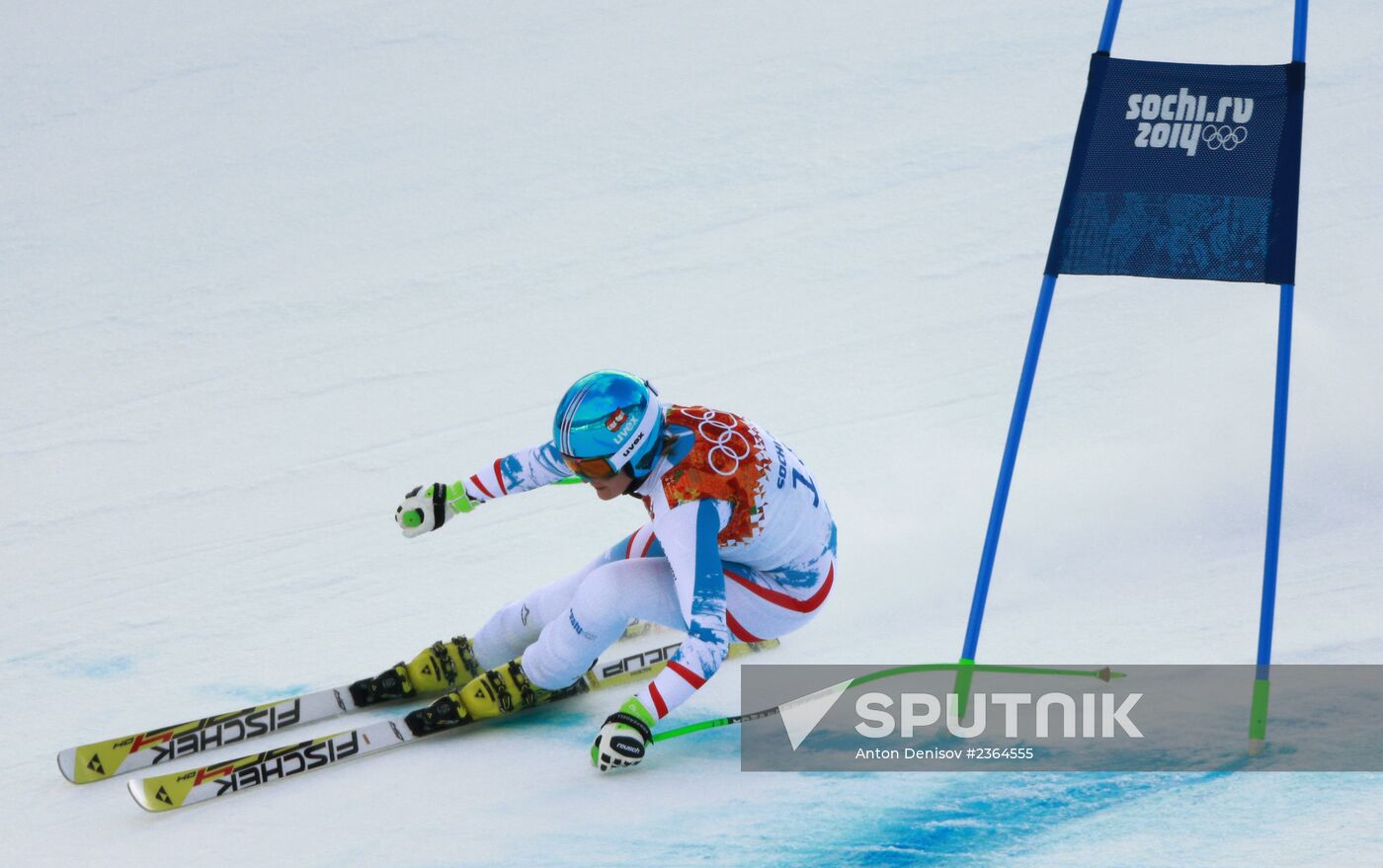 2014 Winter Olympics. Alpine skiing. Women. Super combined