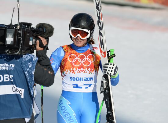 2014 Winter Olympics. Alpine skiing. Women. Super combined