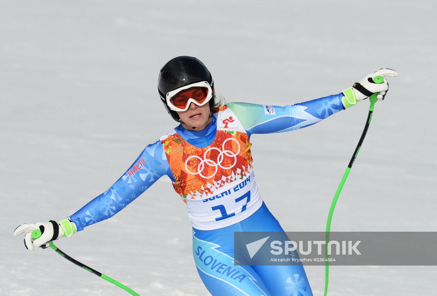 2014 Winter Olympics. Alpine skiing. Women. Super combined