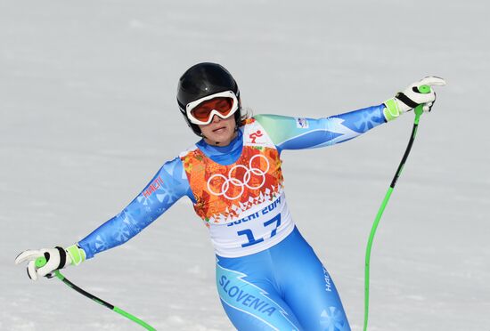 2014 Winter Olympics. Alpine skiing. Women. Super combined