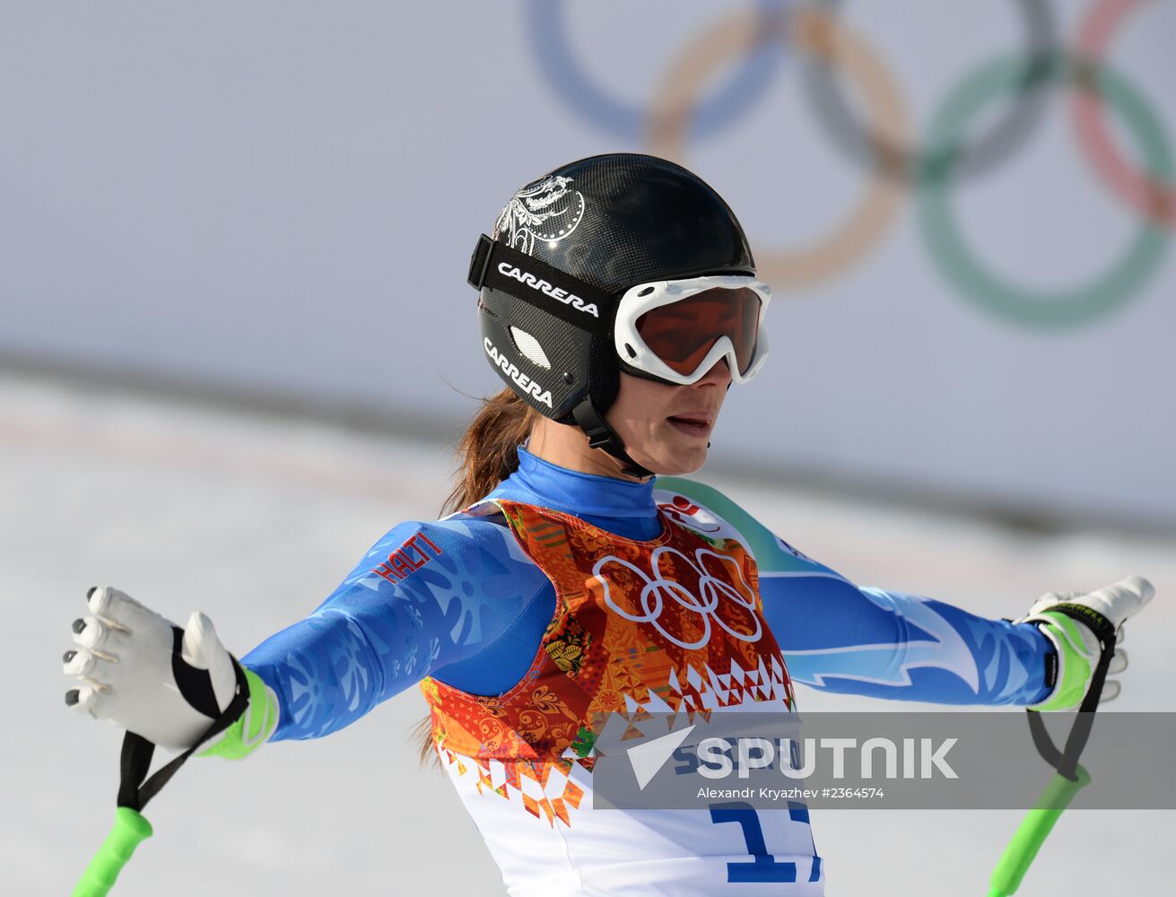 2014 Winter Olympics. Alpine skiing. Women. Super combined
