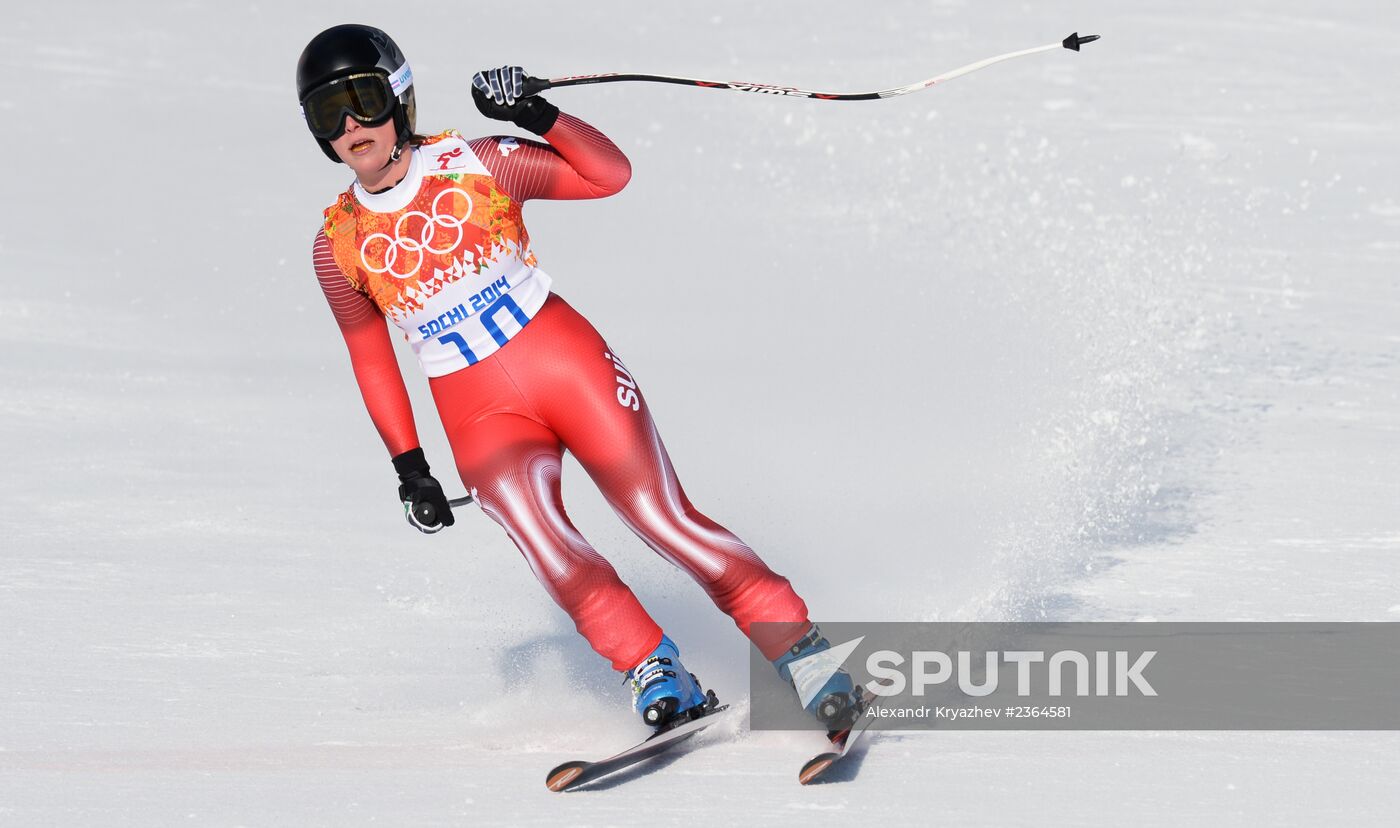 2014 Winter Olympics. Alpine skiing. Women. Super combined