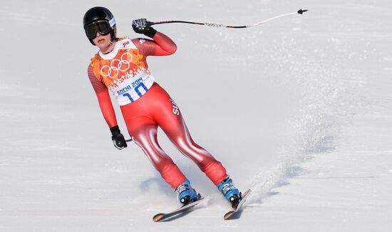 2014 Winter Olympics. Alpine skiing. Women. Super combined