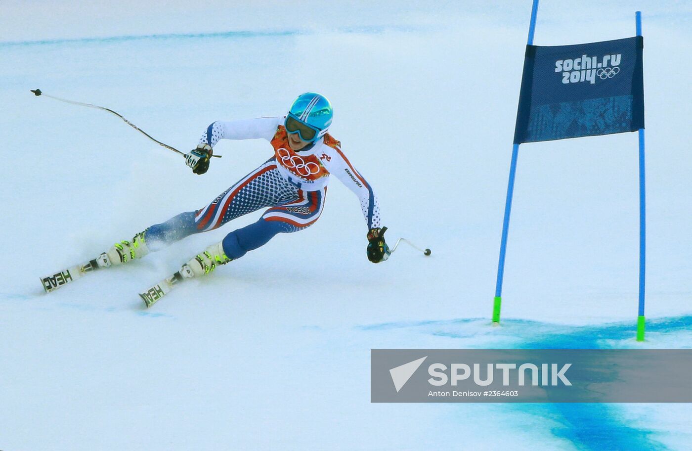 2014 Winter Olympics. Alpine skiing. Women. Super combined