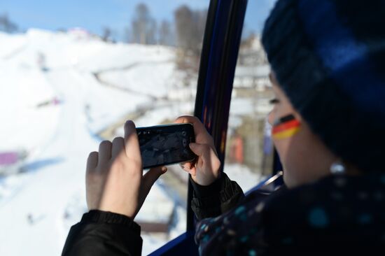 2014 Winter Olympics. Alpine skiing. Women. Super combined