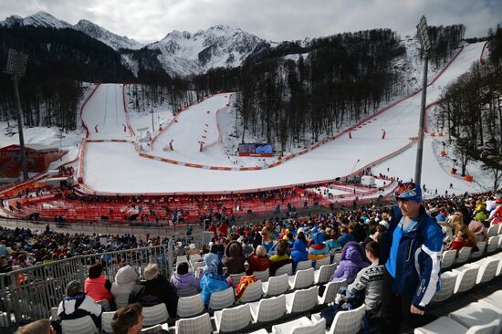 2014 Winter Olympics. Alpine skiing. Women. Super combined