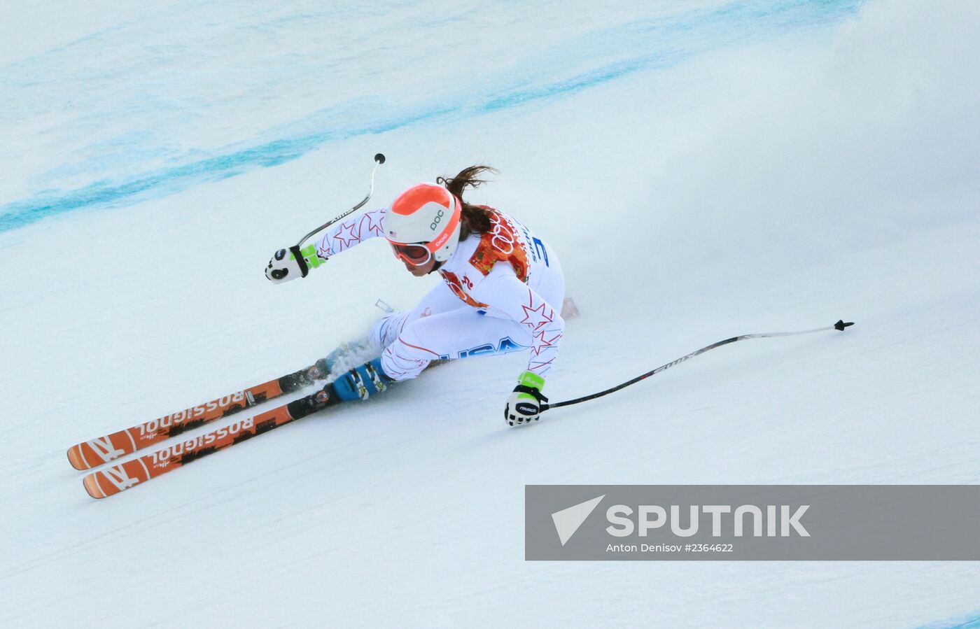 2014 Winter Olympics. Alpine skiing. Women. Super combined