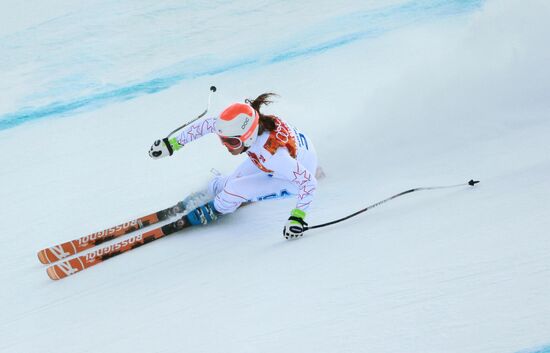 2014 Winter Olympics. Alpine skiing. Women. Super combined