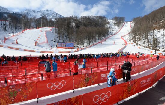 2014 Winter Olympics. Alpine skiing. Women. Super combined