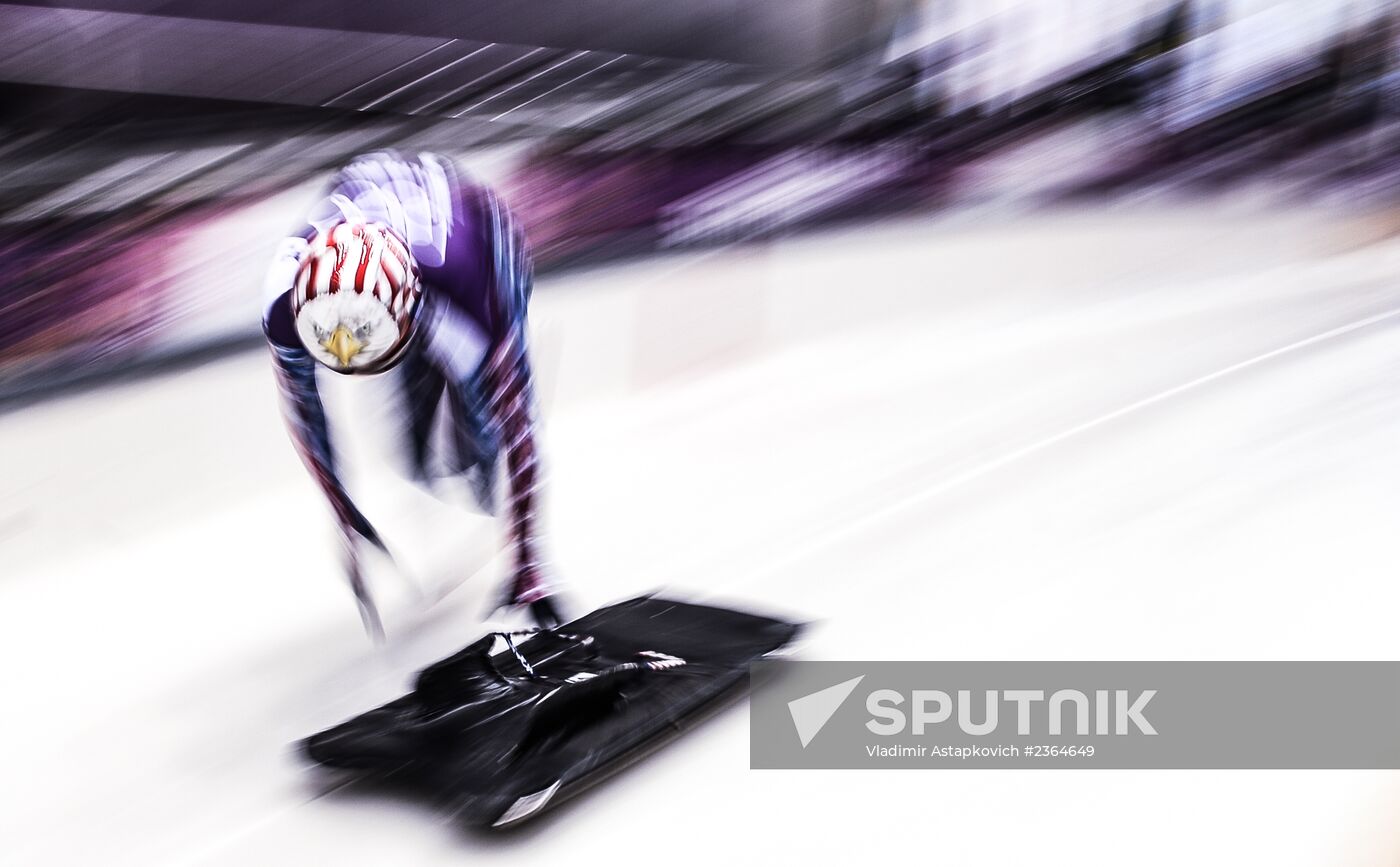2014 Winter Olympics. Skeleton. Training sessions