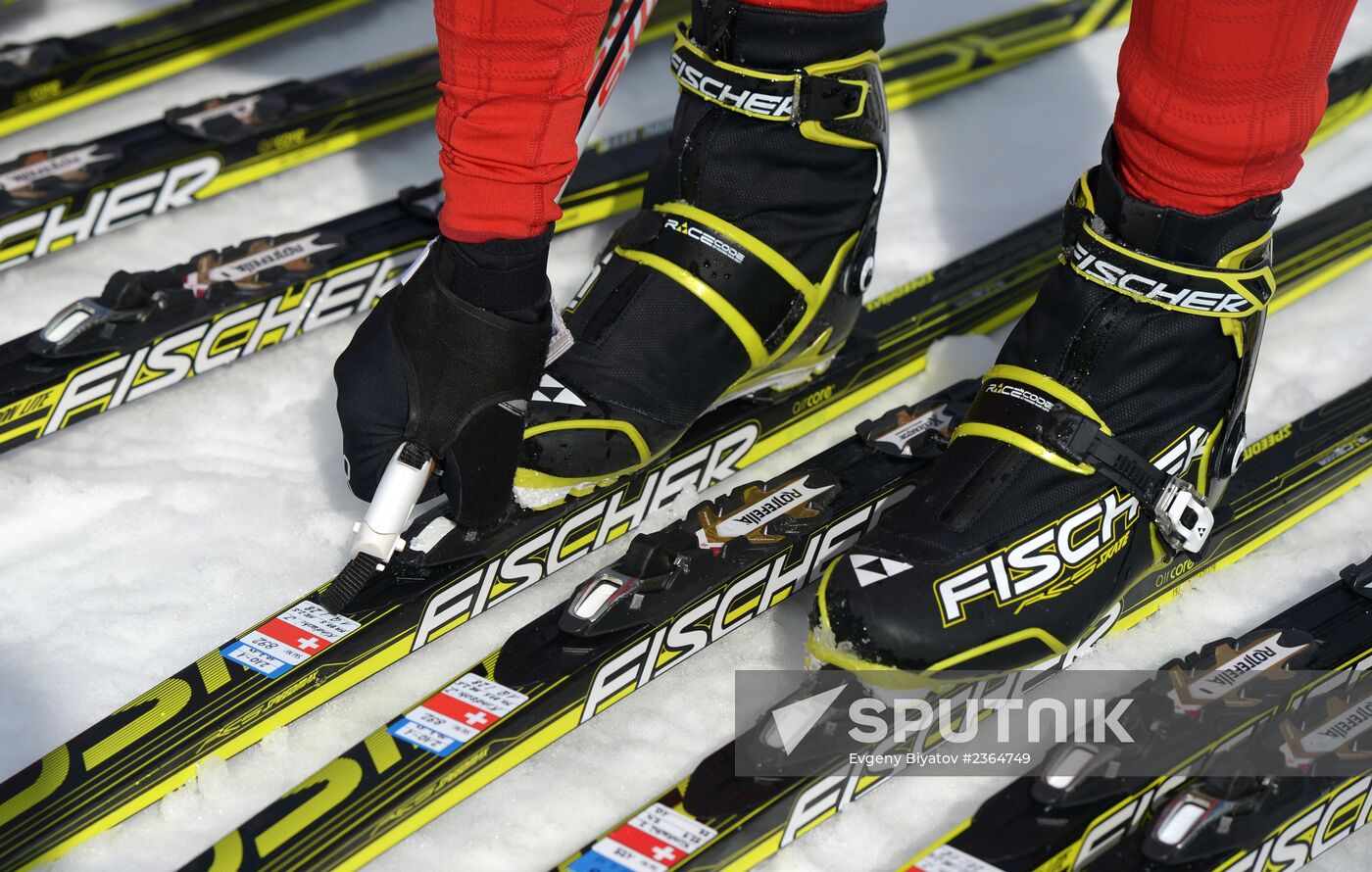 2014 Winter Olympics. Cross-country skiing. Sprint. Training sessions