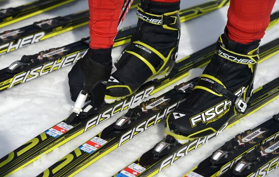 2014 Winter Olympics. Cross-country skiing. Sprint. Training sessions