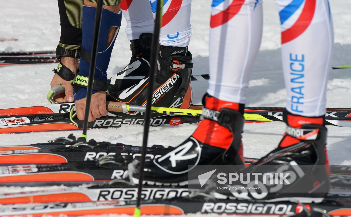 2014 Winter Olympics. Cross-country skiing. Sprint. Training sessions