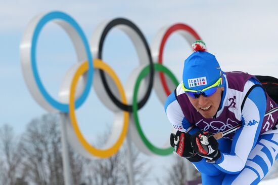 2014 Winter Olympics. Cross-country skiing. Sprint. Training sessions