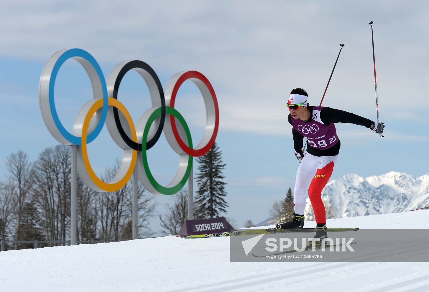 2014 Winter Olympics. Cross-country skiing. Sprint. Training sessions