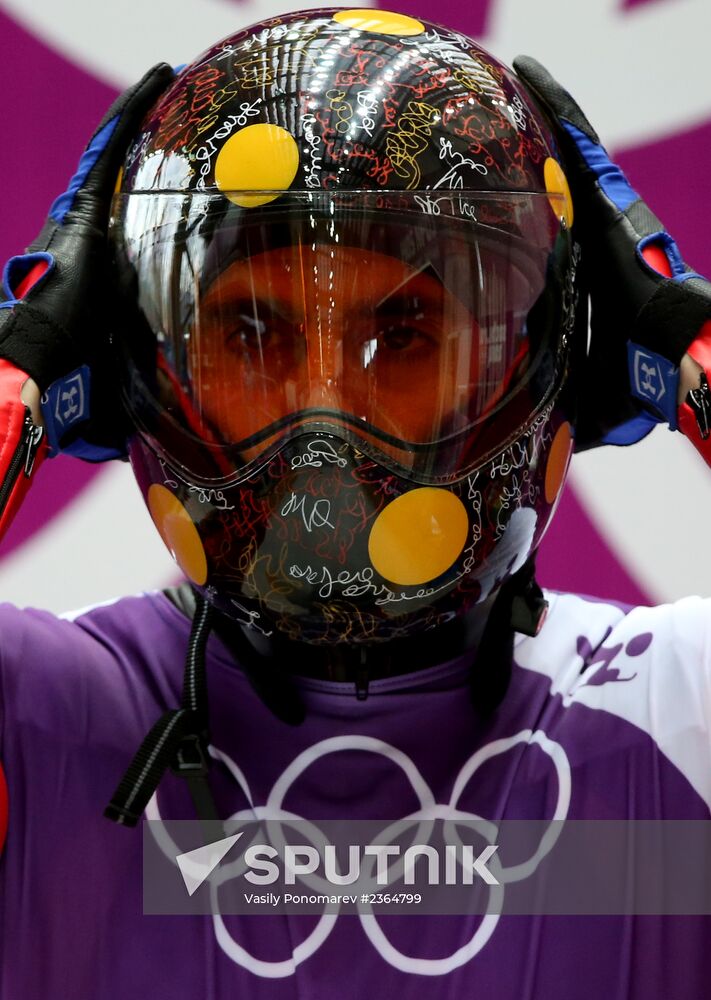 2014 Winter Olympics. Skeleton. Training sessions