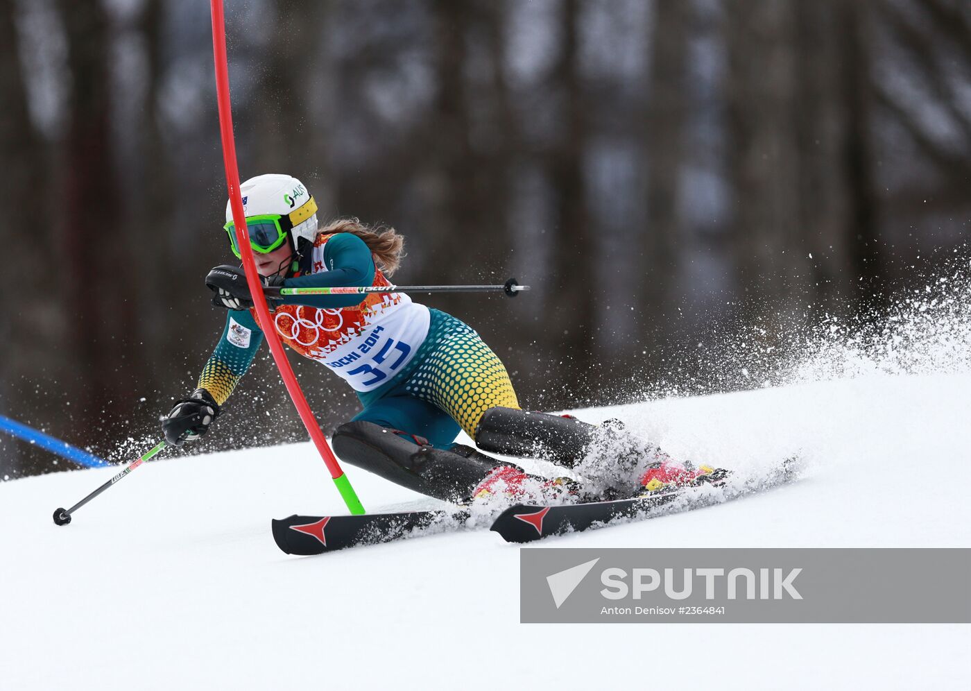 2014 Winter Olympics. Alpine skiing. Women. Super combined