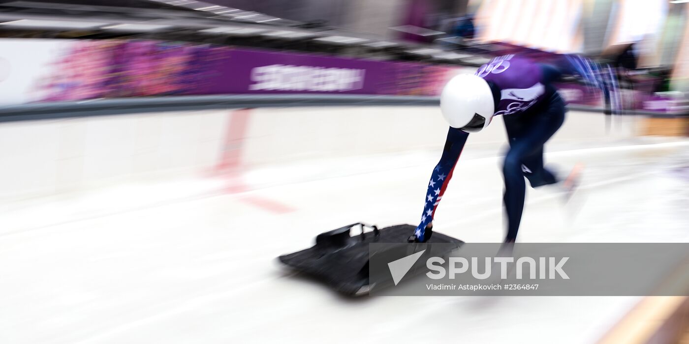 2014 Winter Olympics. Skeleton. Training sessions
